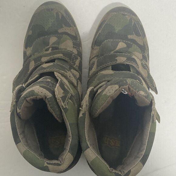 Ash Women’s Sz EU 39 US 8, 8.5, 9 Camo Wedge Heal Ankle Sneaker Shoe Bootie - Picture 8 of 14